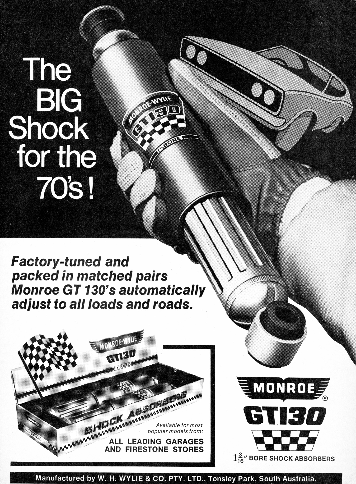 1974 Monroe GT130 Shock Absorbers